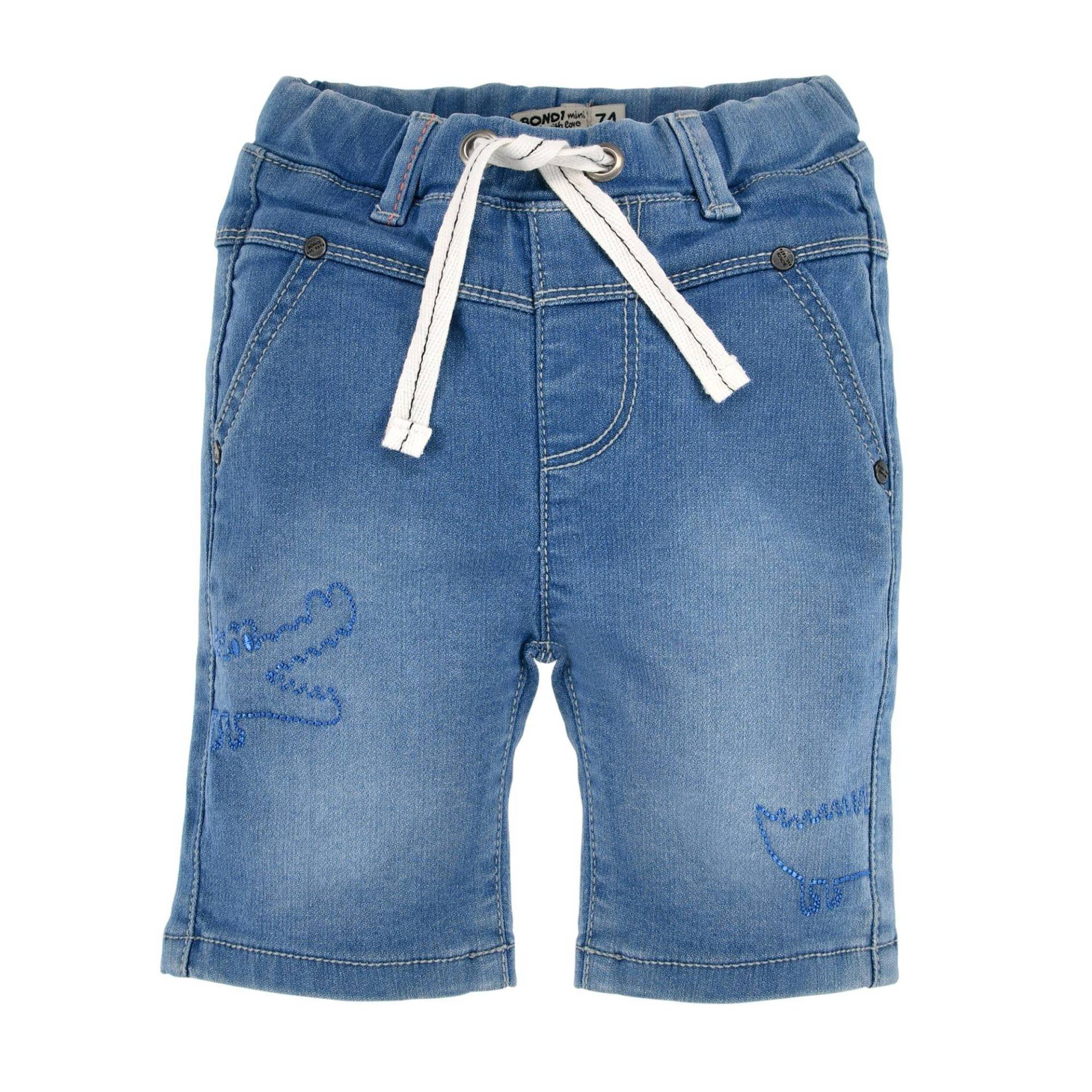 Kleinkinder Jeans Shorts Kroko Jungen Blau 74 von Bondi