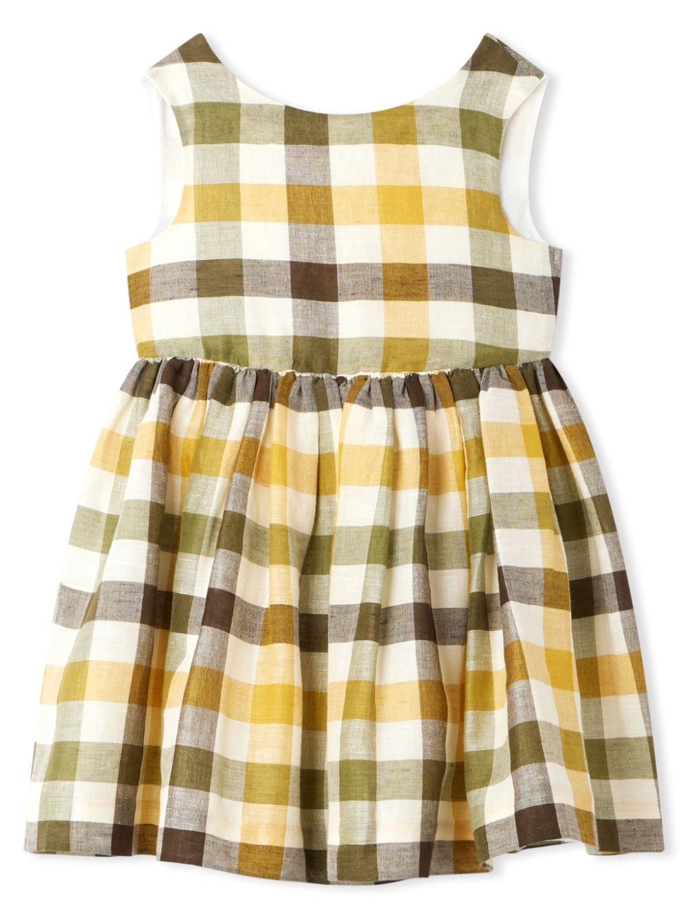 Bonpoint Alise check-print dress - Yellow von Bonpoint