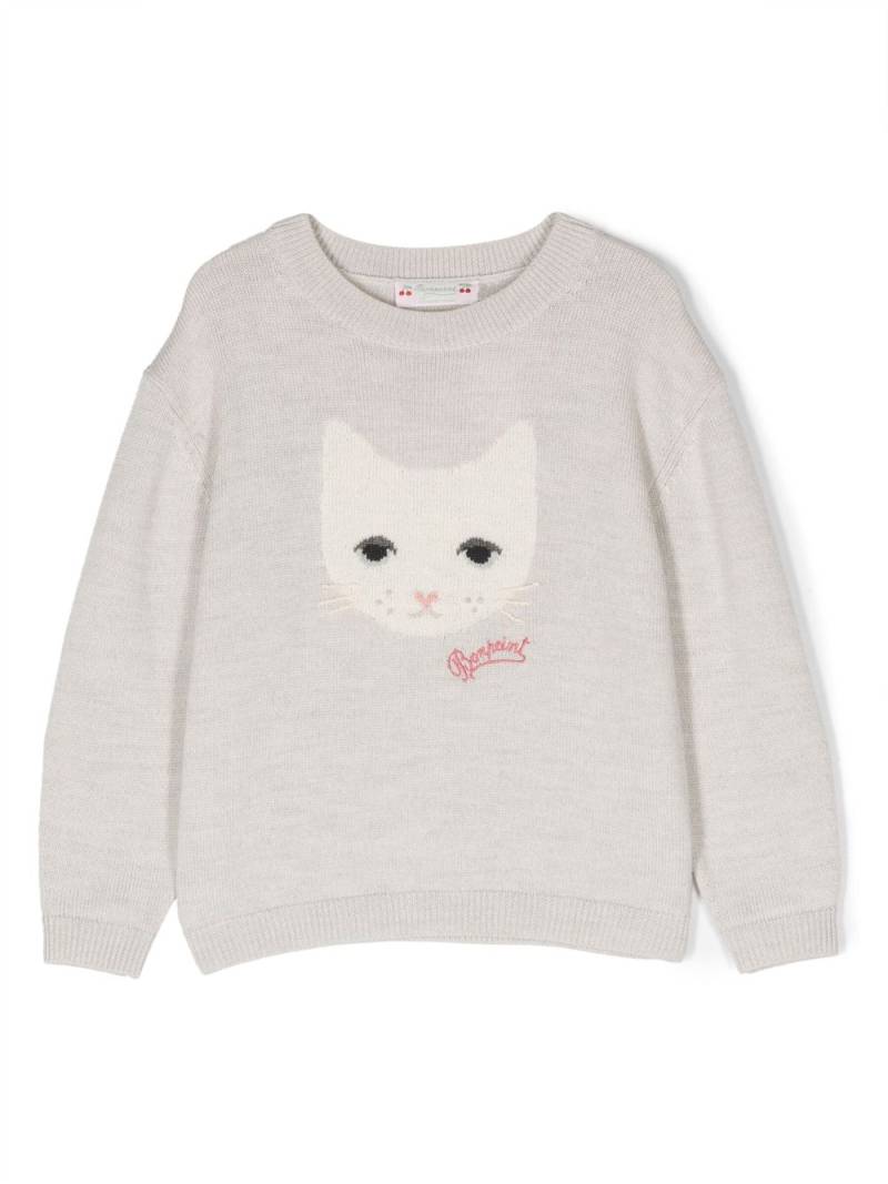 Bonpoint Anumati intarsia-knit jumper - Grey von Bonpoint