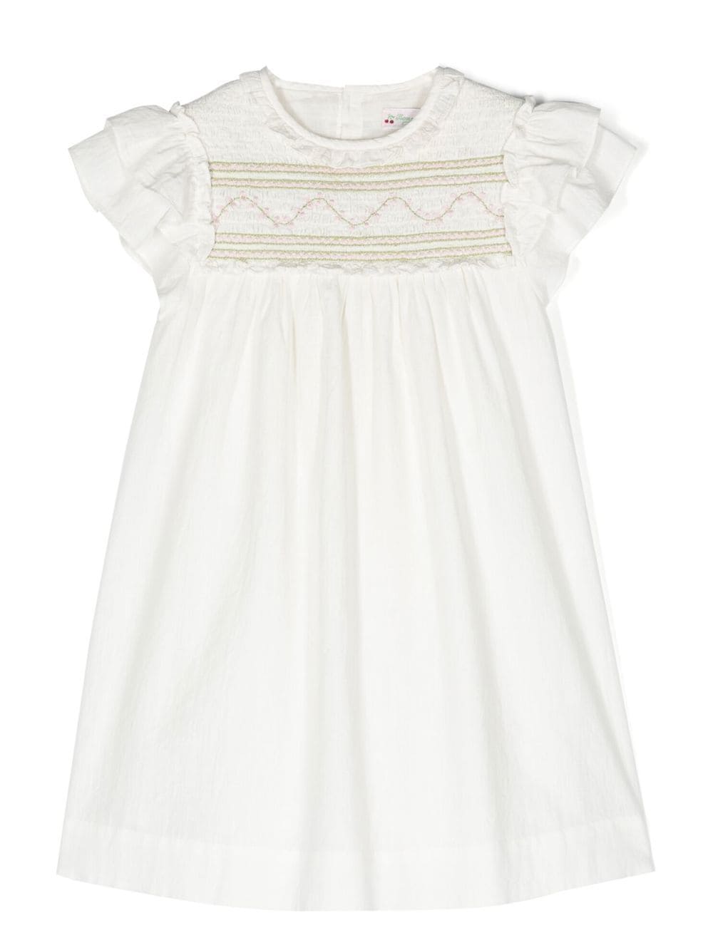 Bonpoint Bijou embroidered smock dress - White von Bonpoint