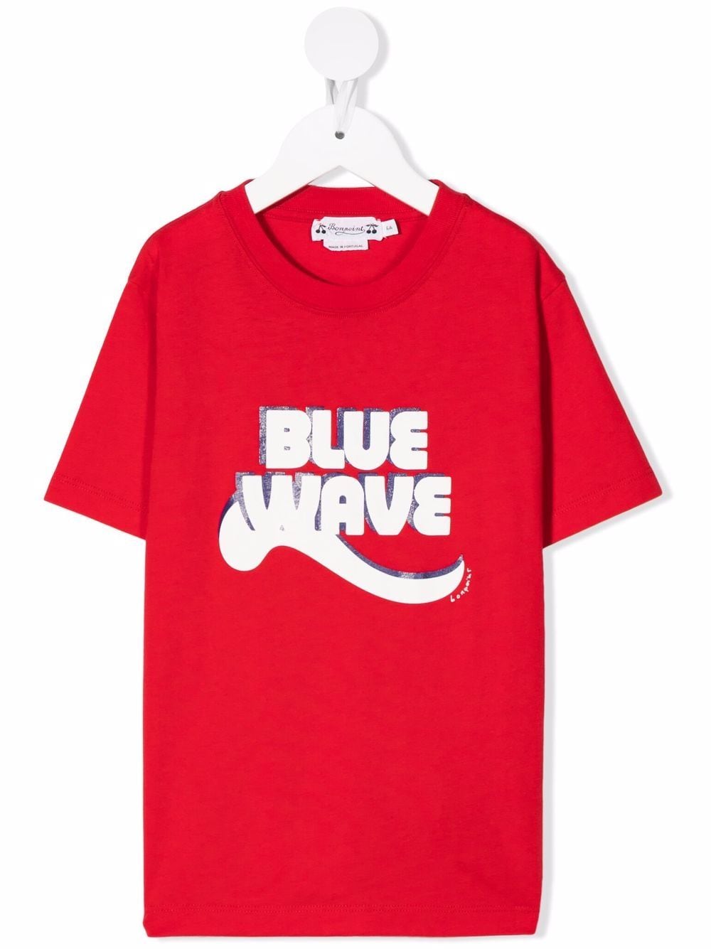 Bonpoint Blue Wave logo-print T-shirt - Red von Bonpoint