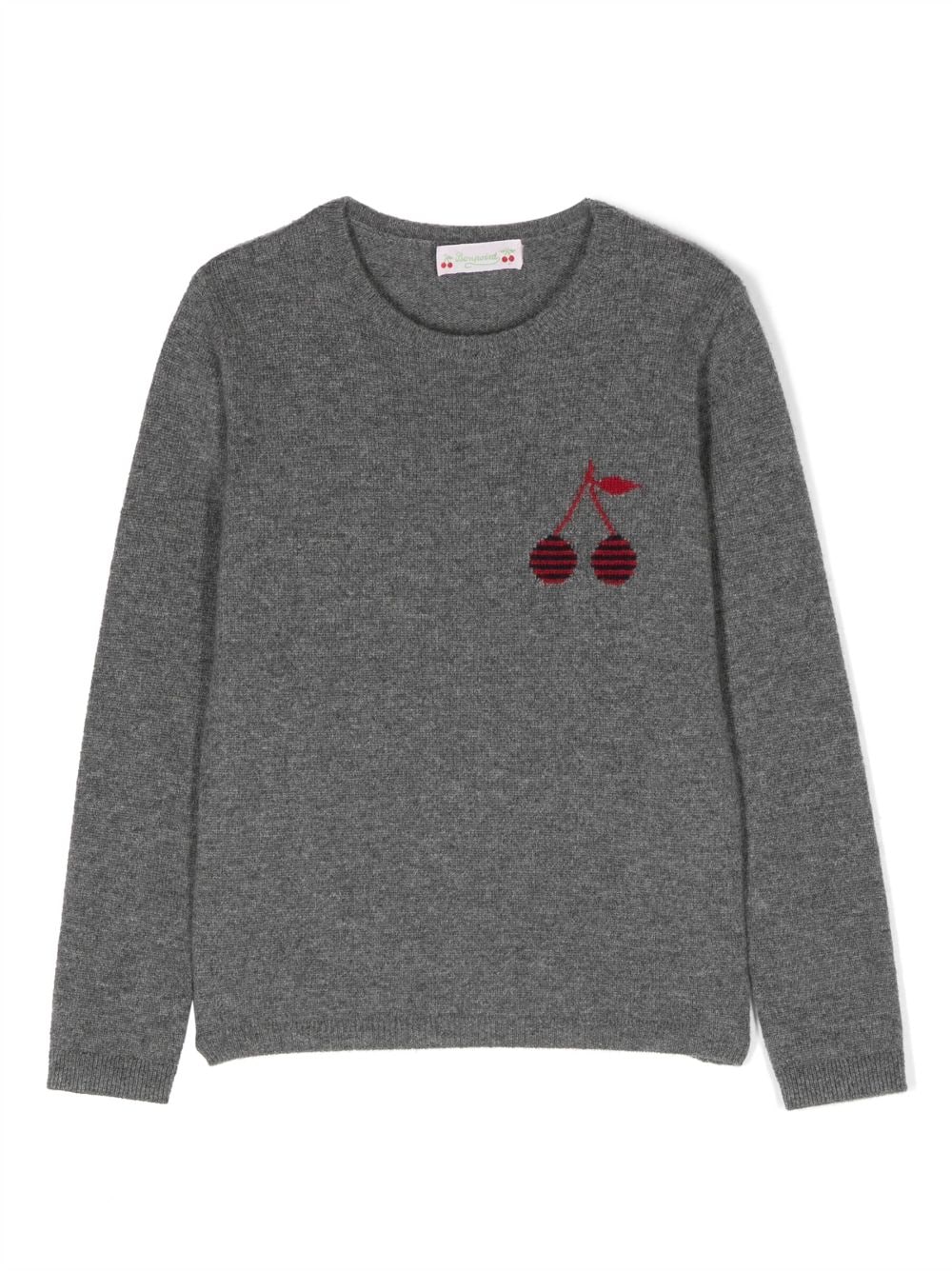 Bonpoint Brunelle logo-intarsia cashmere sweater - Grey von Bonpoint