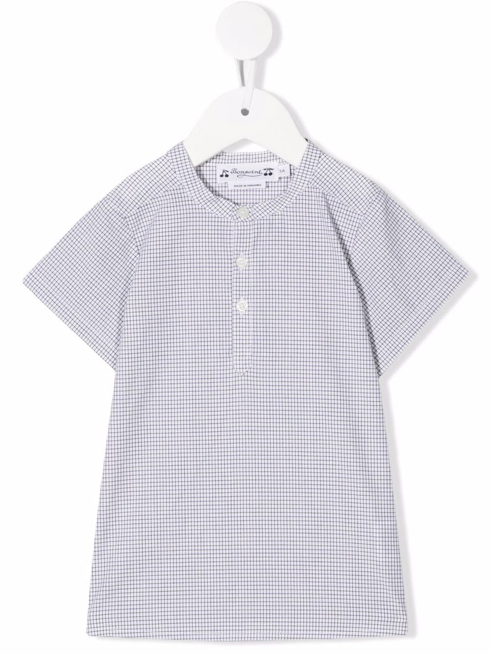 Bonpoint Cesari check-print short-sleeve shirt - Brown von Bonpoint