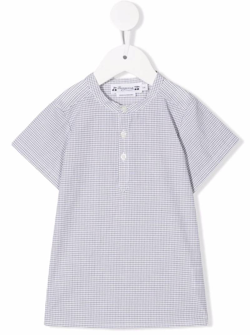 Bonpoint Cesari check-print short-sleeve shirt - Brown von Bonpoint