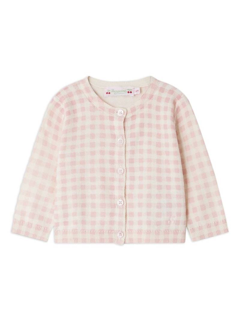 Bonpoint Claudie checked cardigan - Pink von Bonpoint