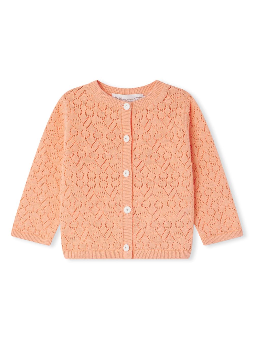 Bonpoint Clayel open-knit cotton cardigan - Orange von Bonpoint