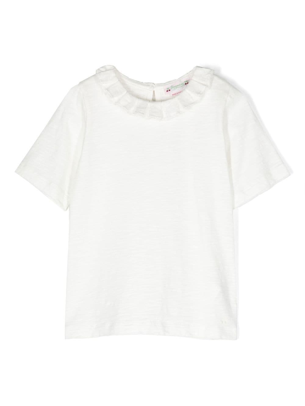 Bonpoint Clea pleated hem T-shirt - White von Bonpoint