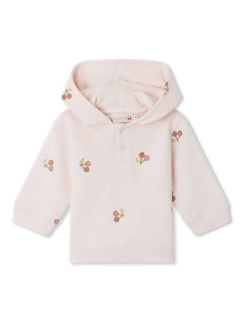 Bonpoint Cody cherry-print hoodie - Pink von Bonpoint