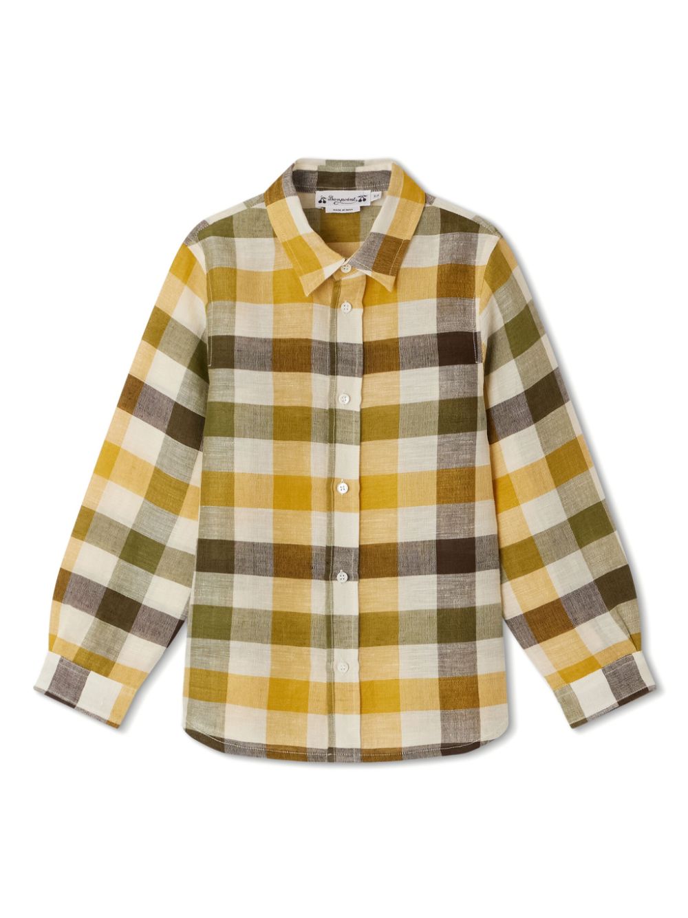 Bonpoint Daho check-print shirt - Yellow von Bonpoint