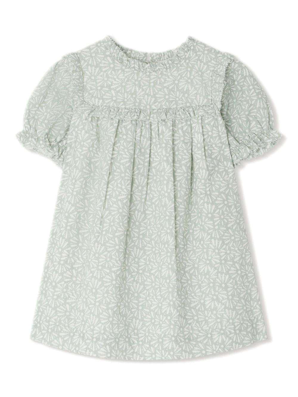 Bonpoint Faiki floral-print puff-sleeve dress - Green von Bonpoint