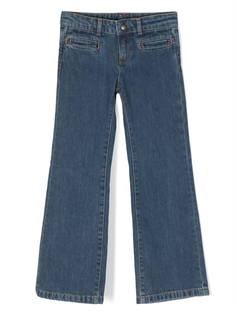 Bonpoint low-rise straight-leg cotton jeans - Blue von Bonpoint