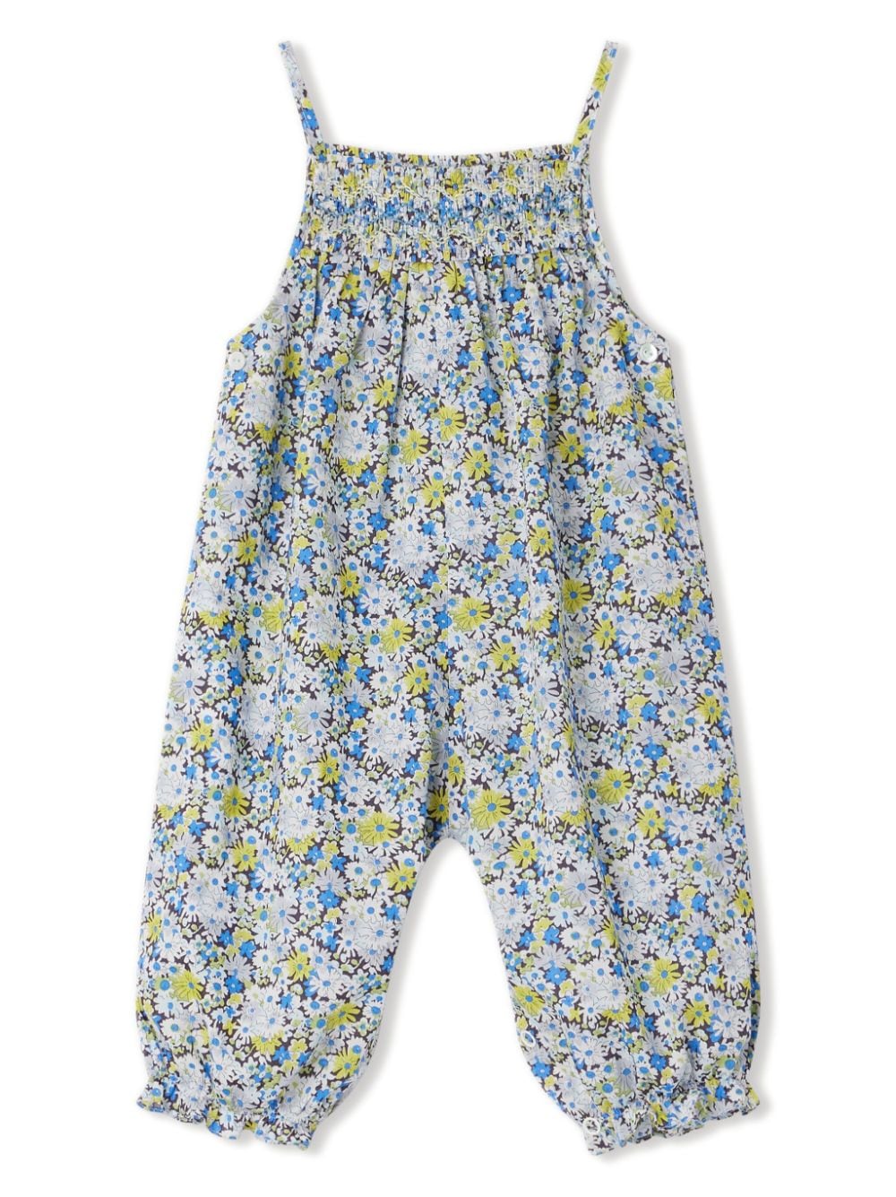 Bonpoint Lilisy floral-print cotton romper - Blue von Bonpoint