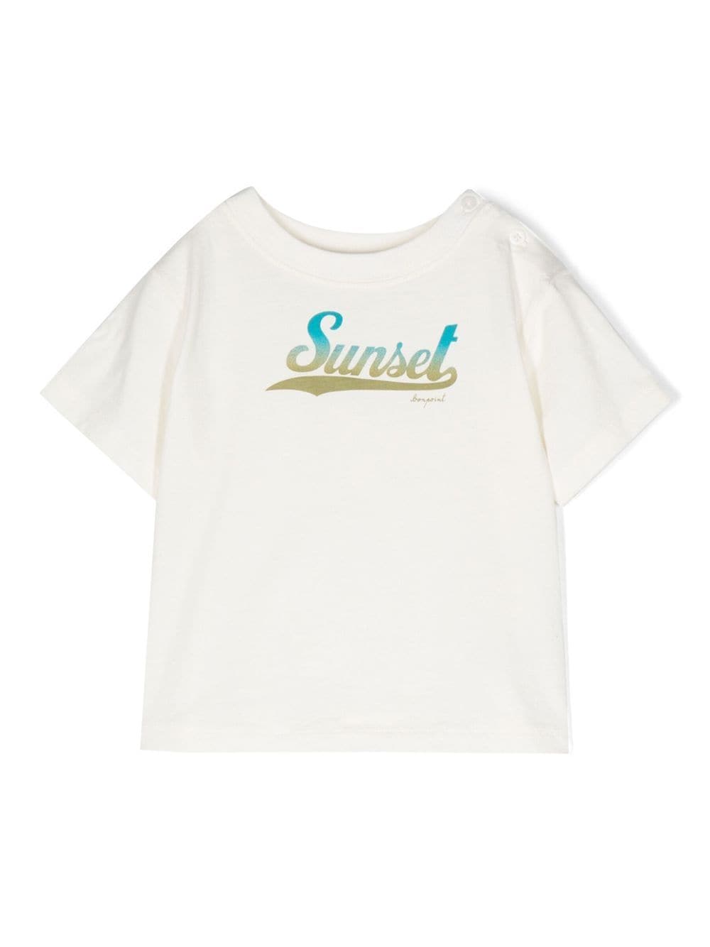 Bonpoint Sunset-print cotton T-shirt - White von Bonpoint