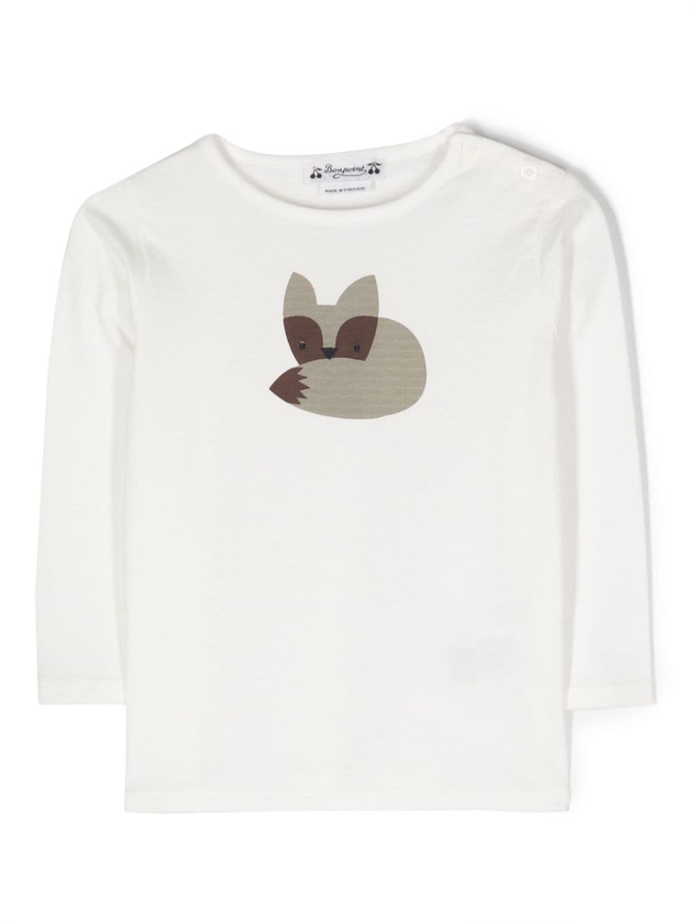 Bonpoint Tahsin fox-print T-shirt - White von Bonpoint
