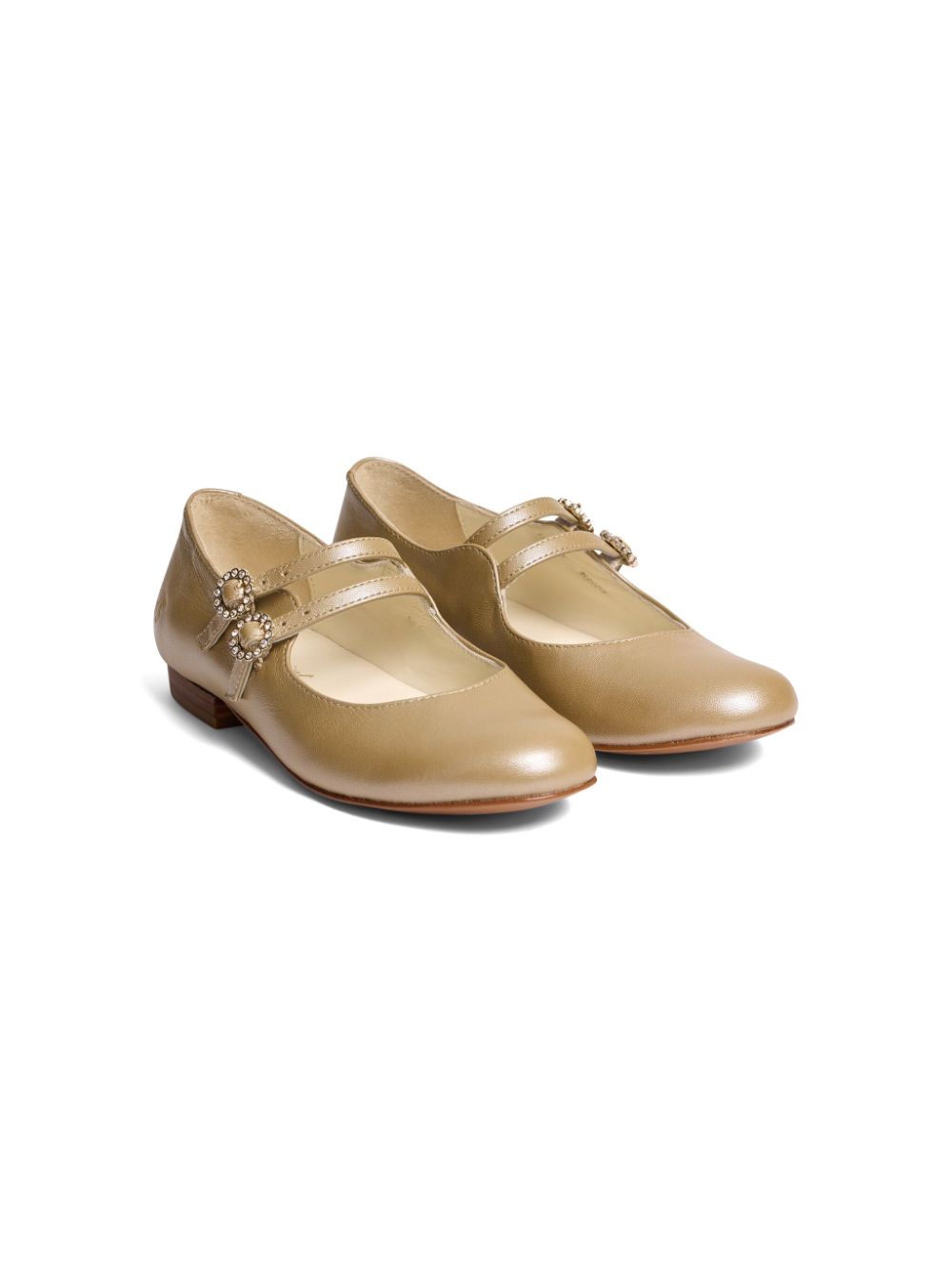 Bonpoint Tam metallic leather ballerinas - Gold von Bonpoint