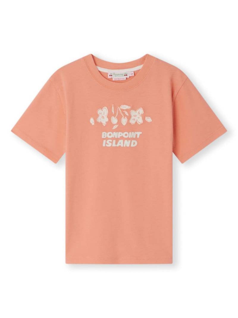 Bonpoint Thida logo-print T-shirt - Orange von Bonpoint