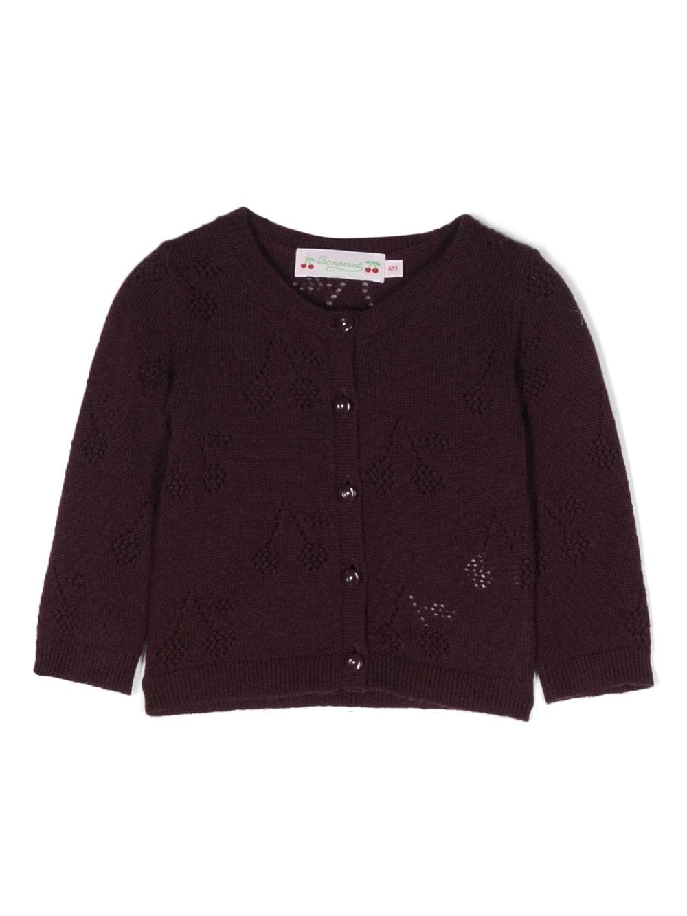 Bonpoint button-up cashmere cardigan - Purple von Bonpoint