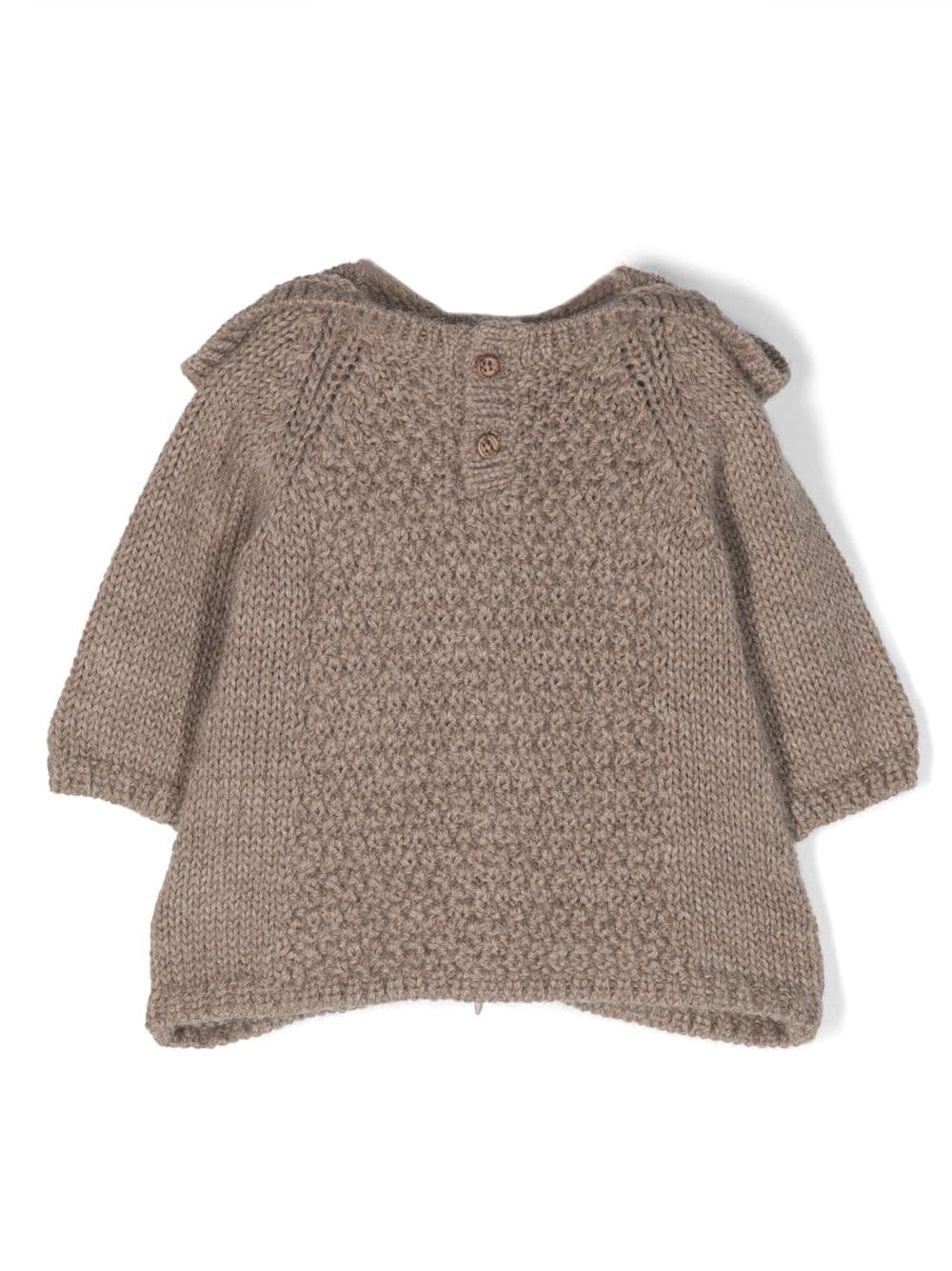 Bonpoint cable-knit hooded jumper - Brown von Bonpoint