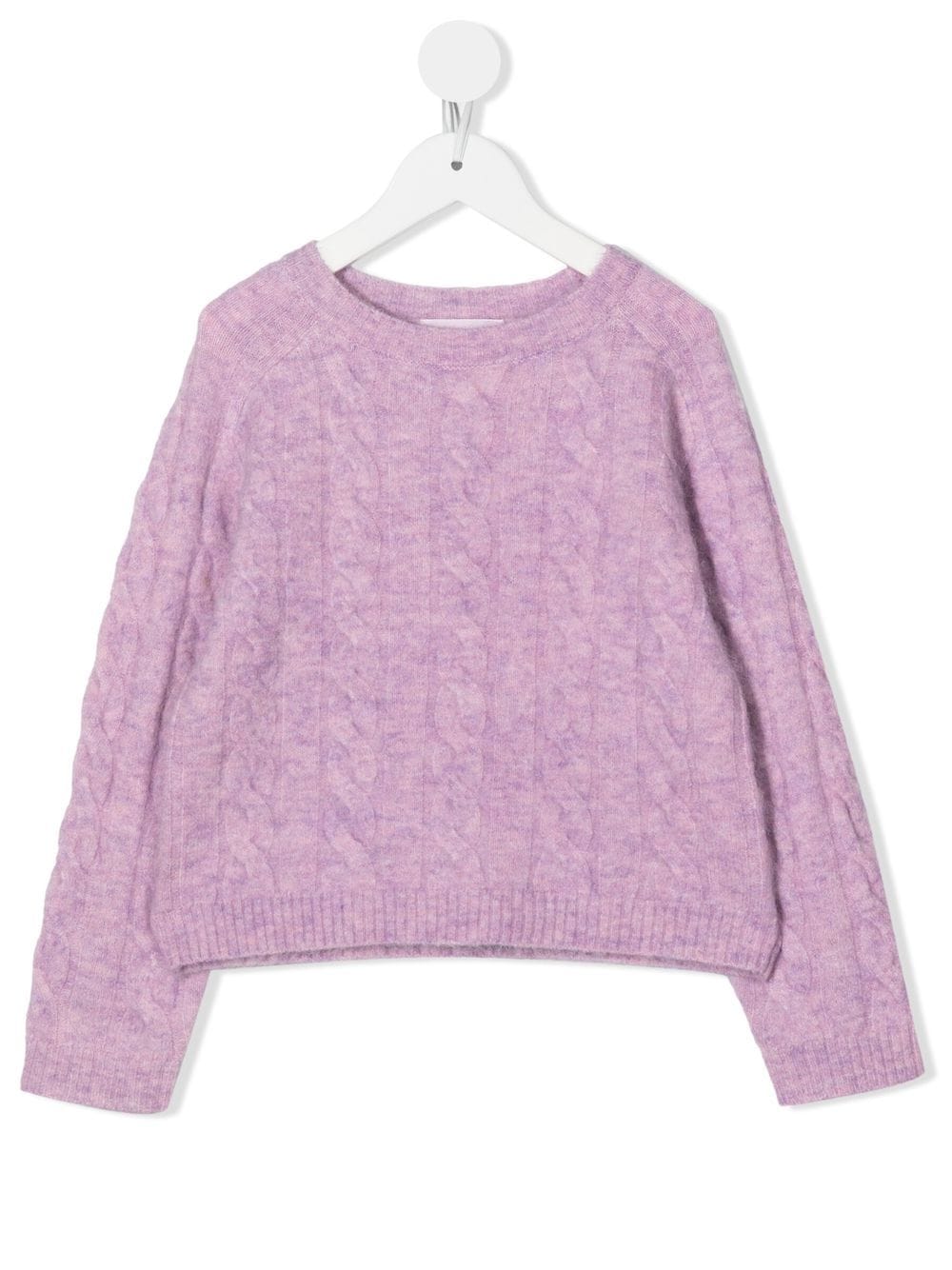 Bonpoint cable-knit long-sleeve jumper - Purple von Bonpoint