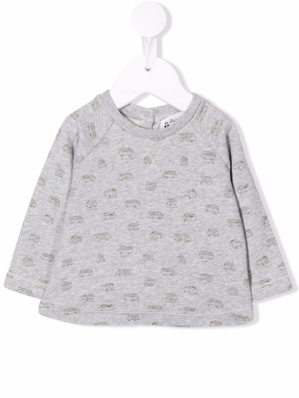 Bonpoint car-motif cotton sweatshirt - Grey von Bonpoint