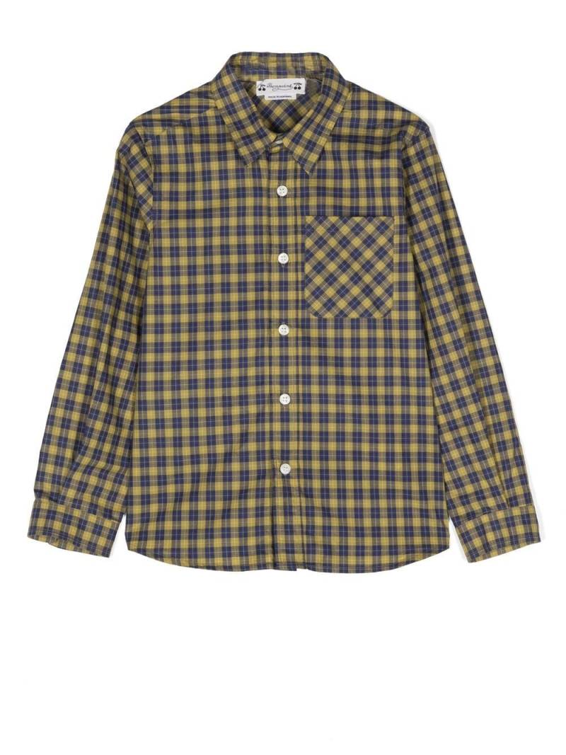 Bonpoint check long-sleeved shirt - Green von Bonpoint