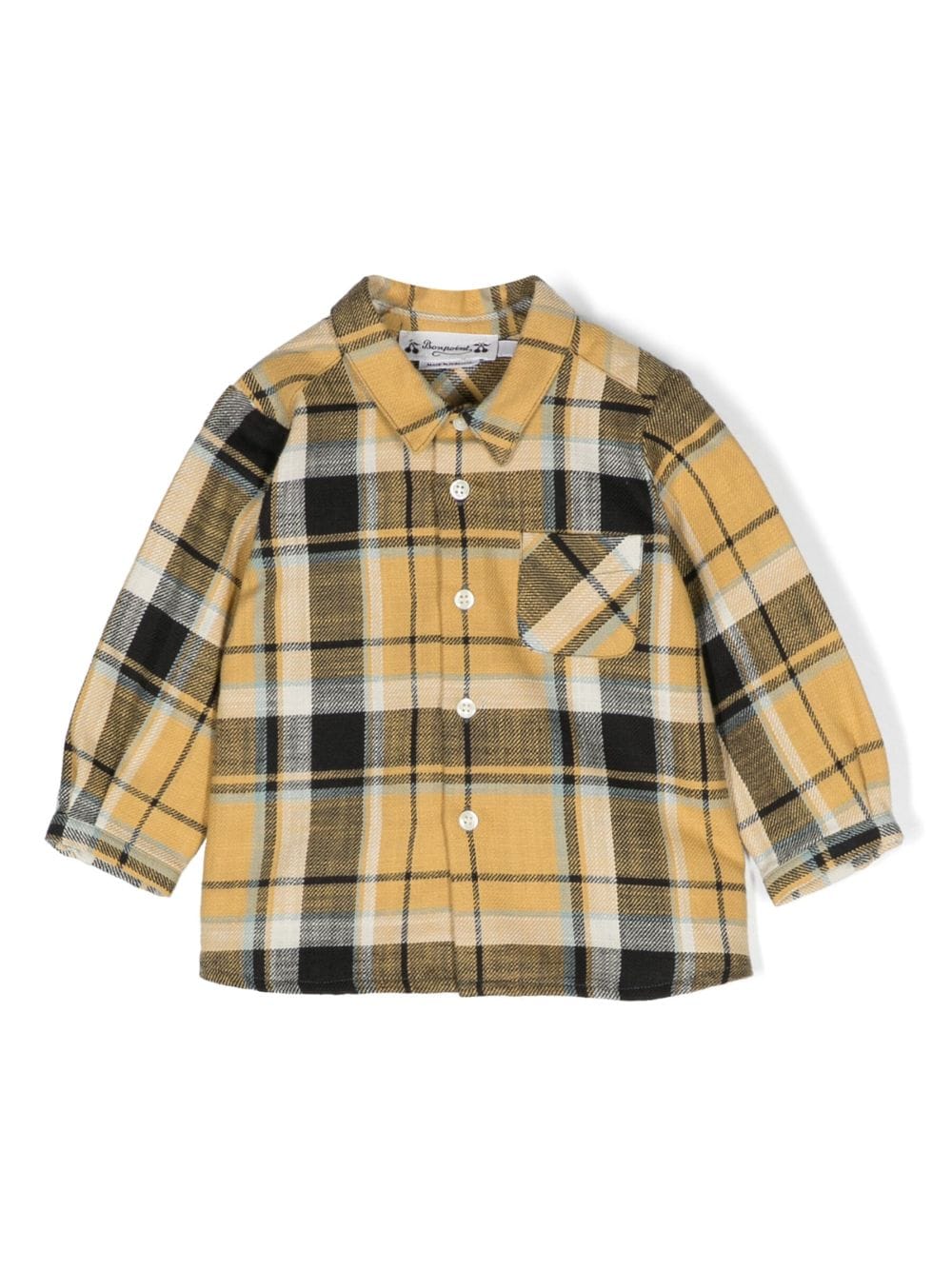 Bonpoint check-pattern long-sleeve shirt - Yellow von Bonpoint