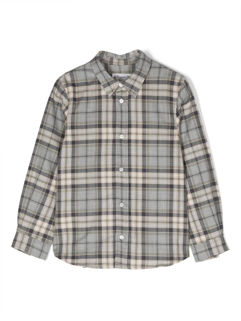 Bonpoint check-print button-down shirt - Grey von Bonpoint