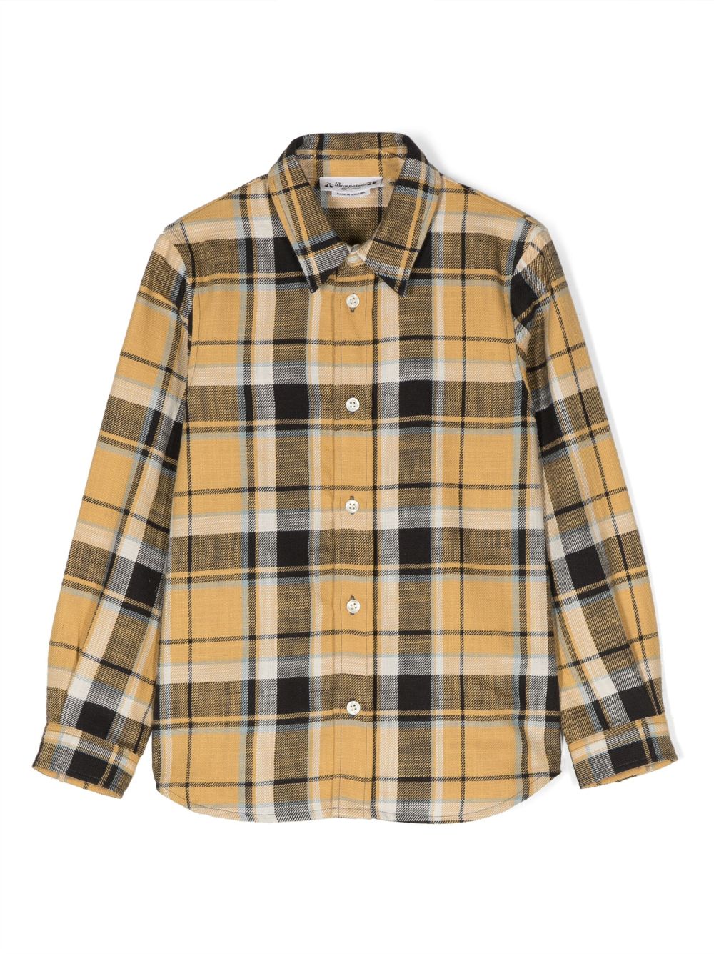 Bonpoint check-print button-down shirt - Yellow von Bonpoint