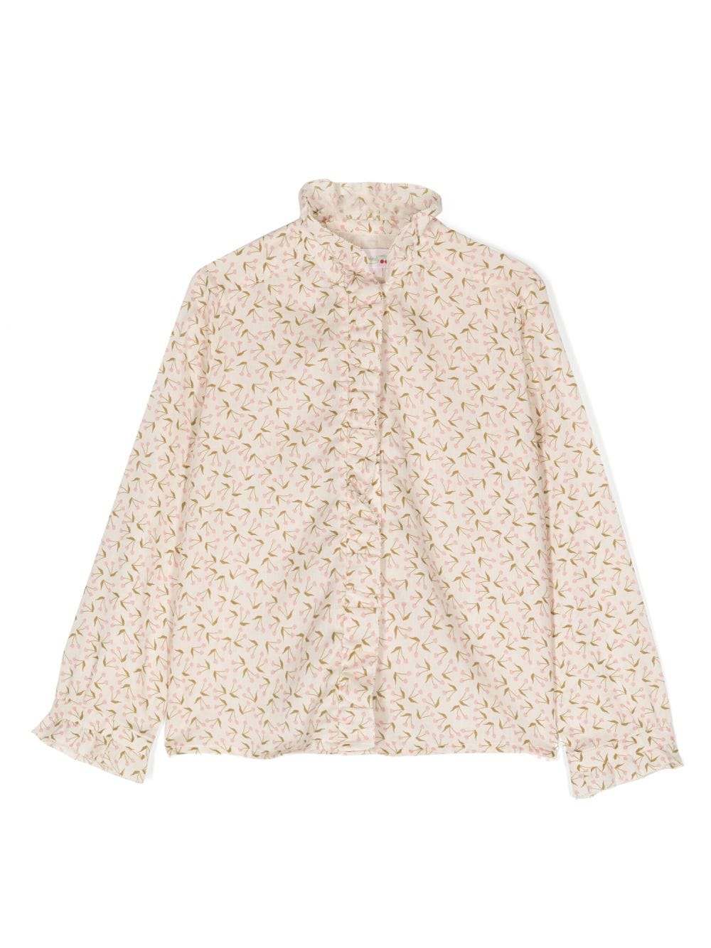 Bonpoint cherry-motif cotton shirt - Neutrals von Bonpoint