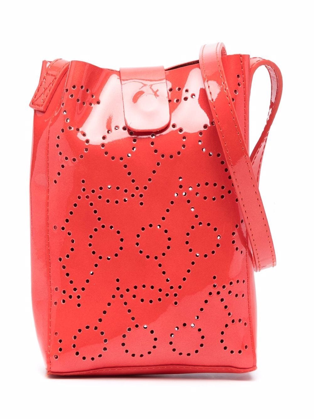 Bonpoint cherry-motif perforated shoulder bag - Red von Bonpoint