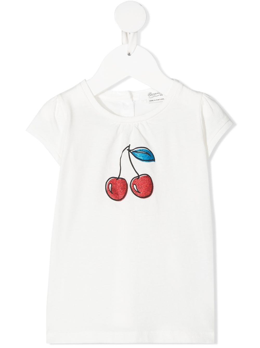 Bonpoint cherry-print cotton T-Shirt - White von Bonpoint