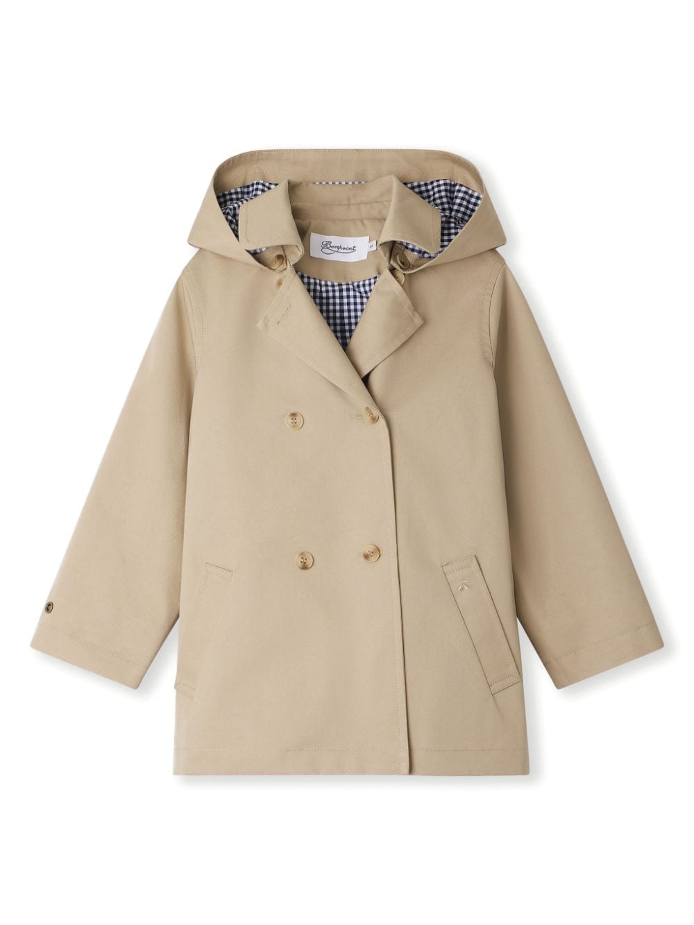 Bonpoint double-breasted cotton trench coat - Neutrals von Bonpoint