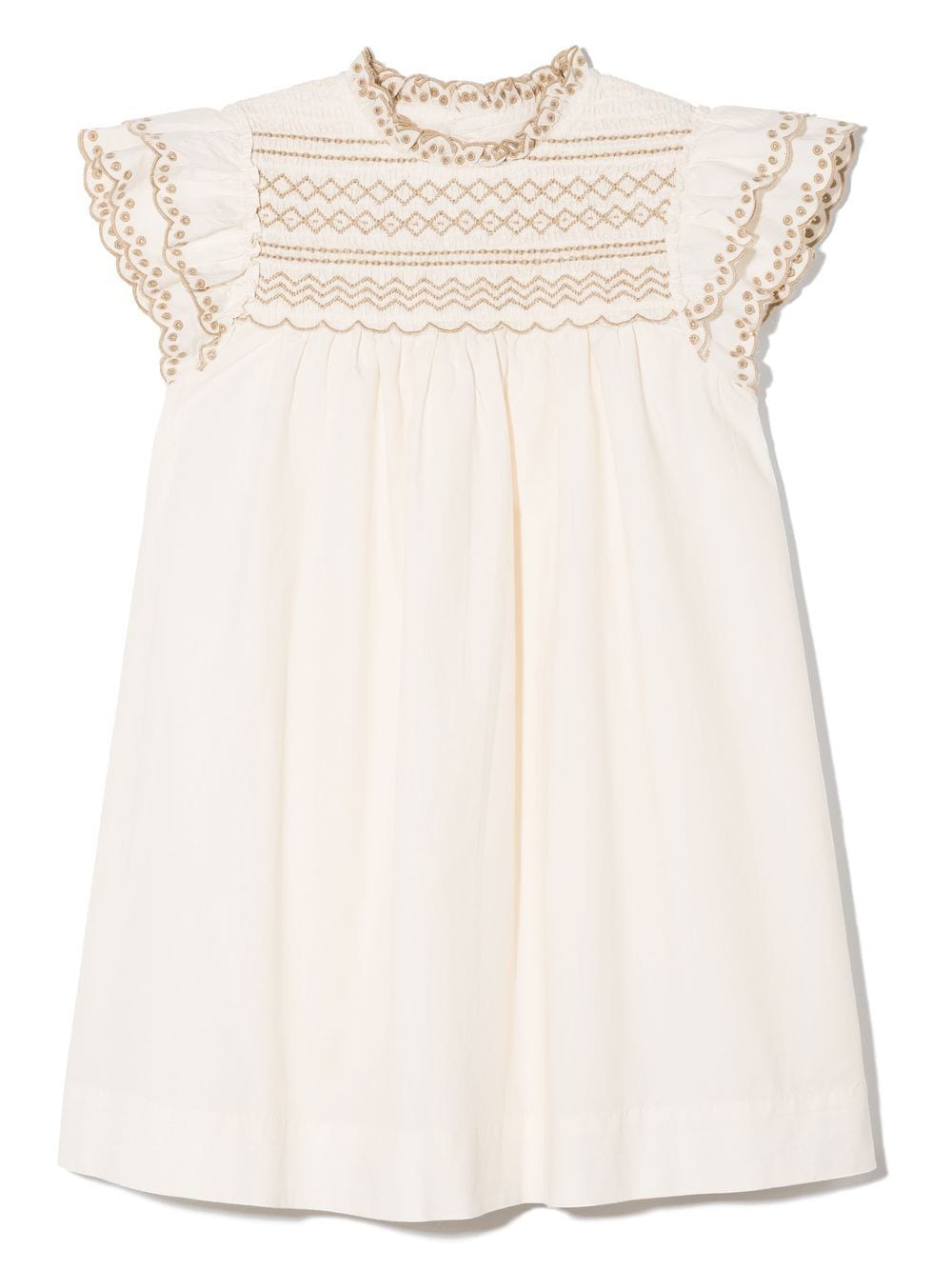 Bonpoint embroidered smocked dress - White von Bonpoint