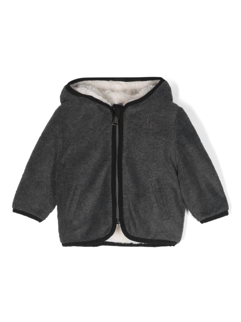 Bonpoint felted zip-up hooded coat - Grey von Bonpoint