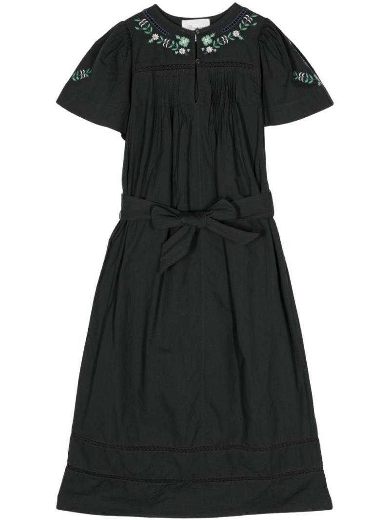Bonpoint floral-embroidered cotton dress - Black von Bonpoint