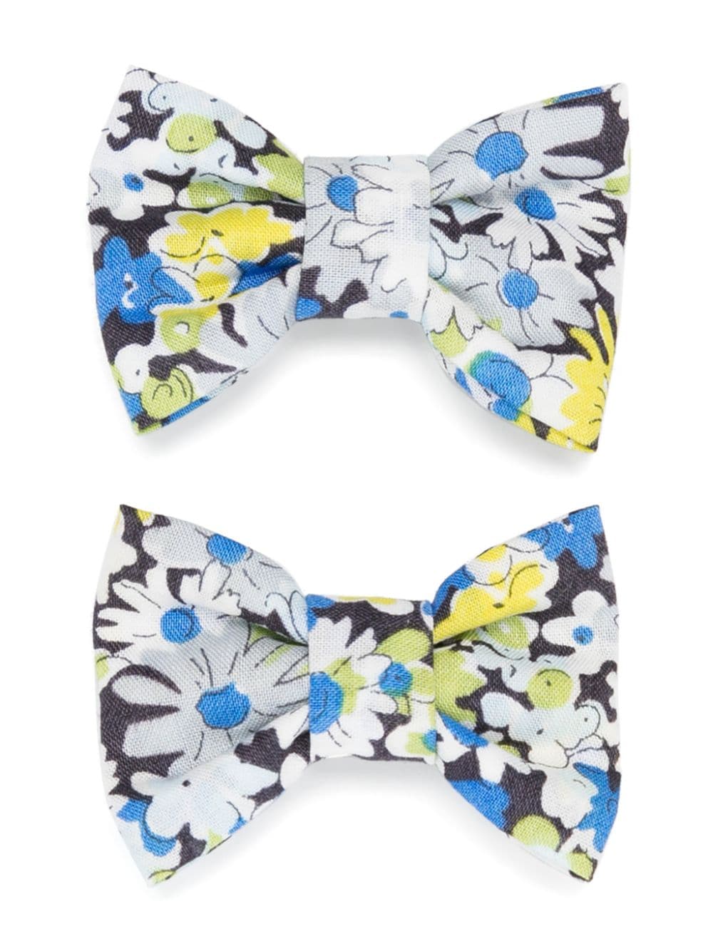 Bonpoint floral-print bow hair clip (set of two) - Blue von Bonpoint