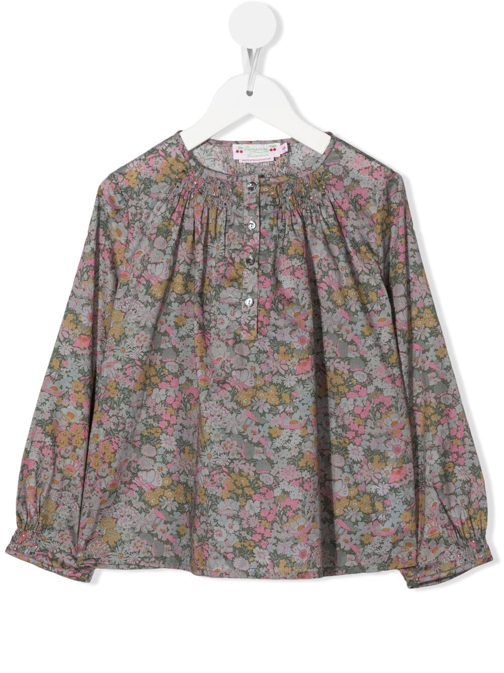 Bonpoint floral-print long-sleeve blouse - Green von Bonpoint