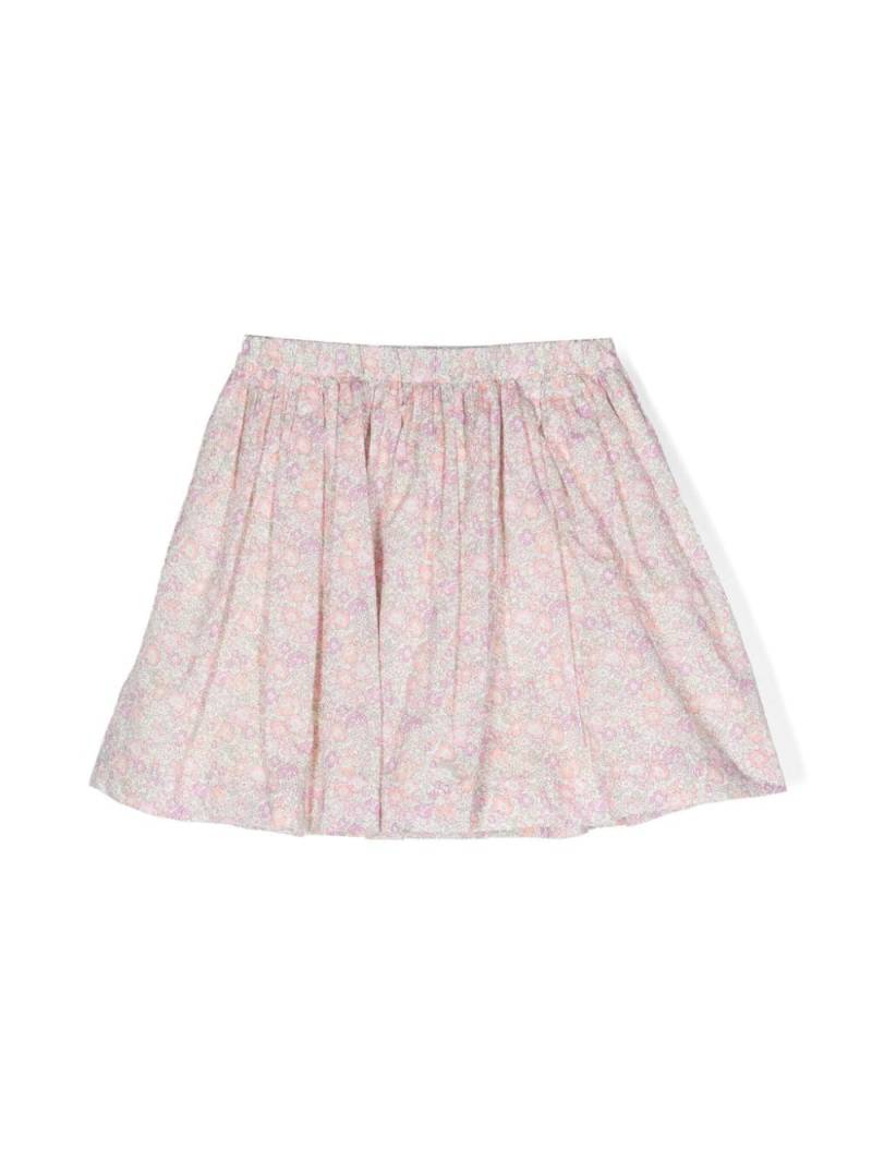 Bonpoint floral-print pleated cotton skirt - Pink von Bonpoint