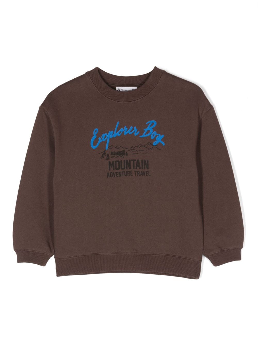 Bonpoint graphic-print cotton sweatshirt - Brown von Bonpoint