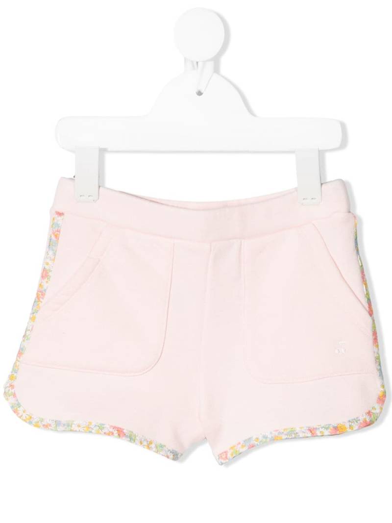 Bonpoint liberty-print trim fleece shorts - Pink von Bonpoint