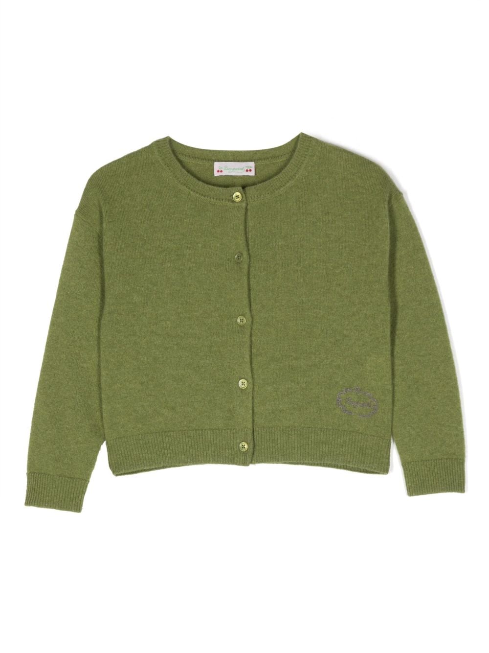 Bonpoint logo-embroidered cashmere cardigan - Green von Bonpoint