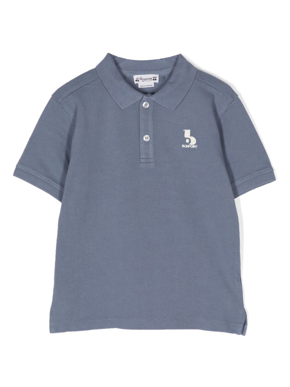 Bonpoint logo-embroidered cotton polo top - Blue von Bonpoint