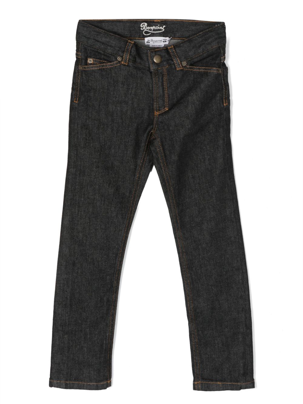 Bonpoint logo-patch straight-leg jeans - Black von Bonpoint