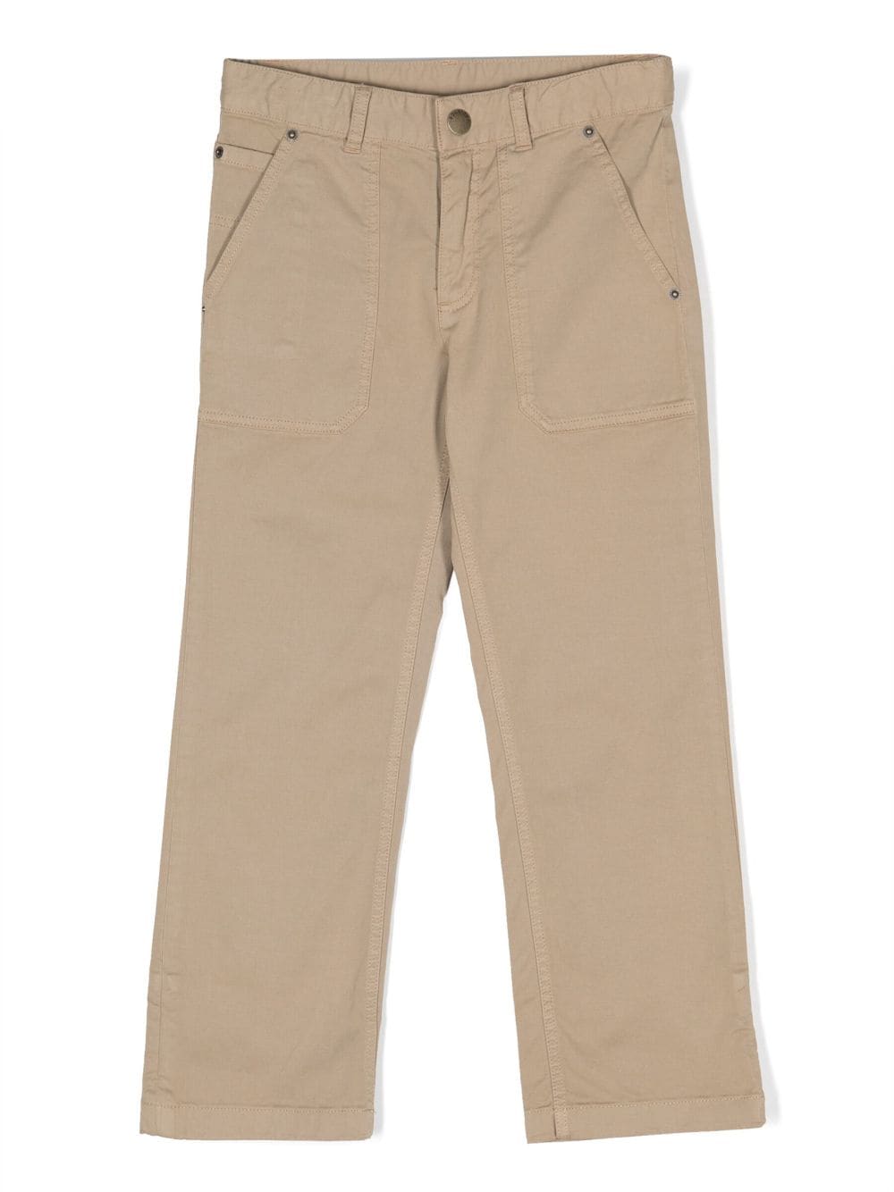 Bonpoint logo-patch straight trousers - Brown von Bonpoint