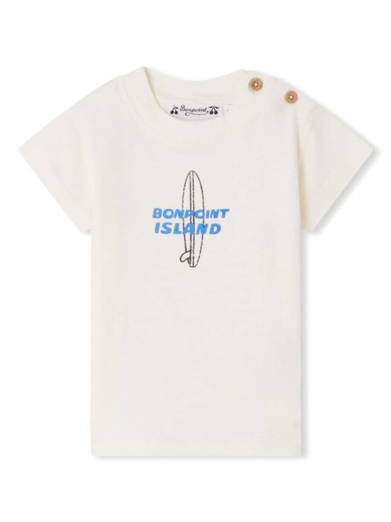 Bonpoint logo-print cotton T-shirt - White von Bonpoint