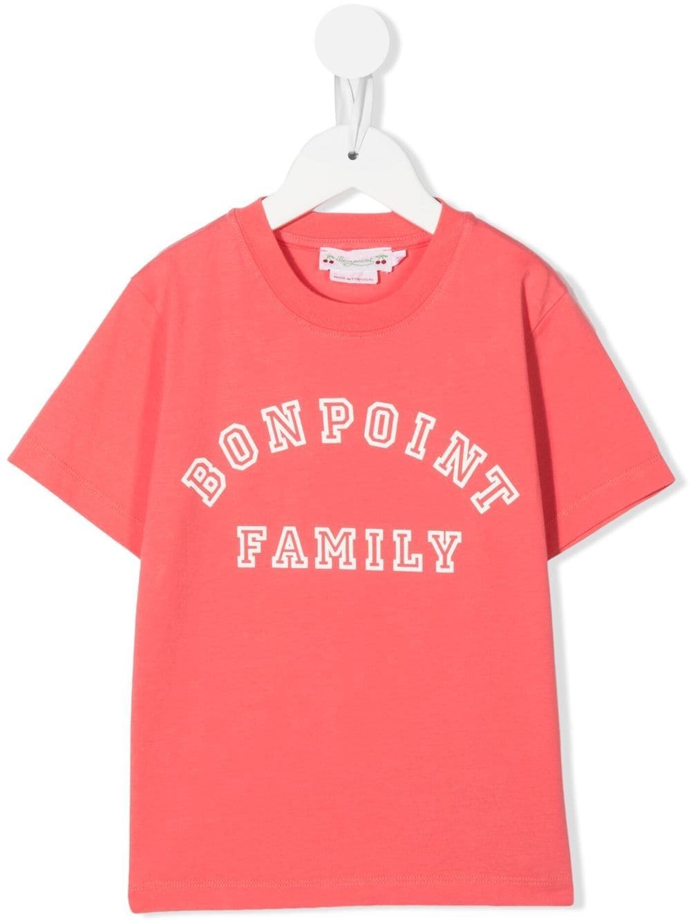 Bonpoint logo-print crew-neck T-shirt - Pink von Bonpoint
