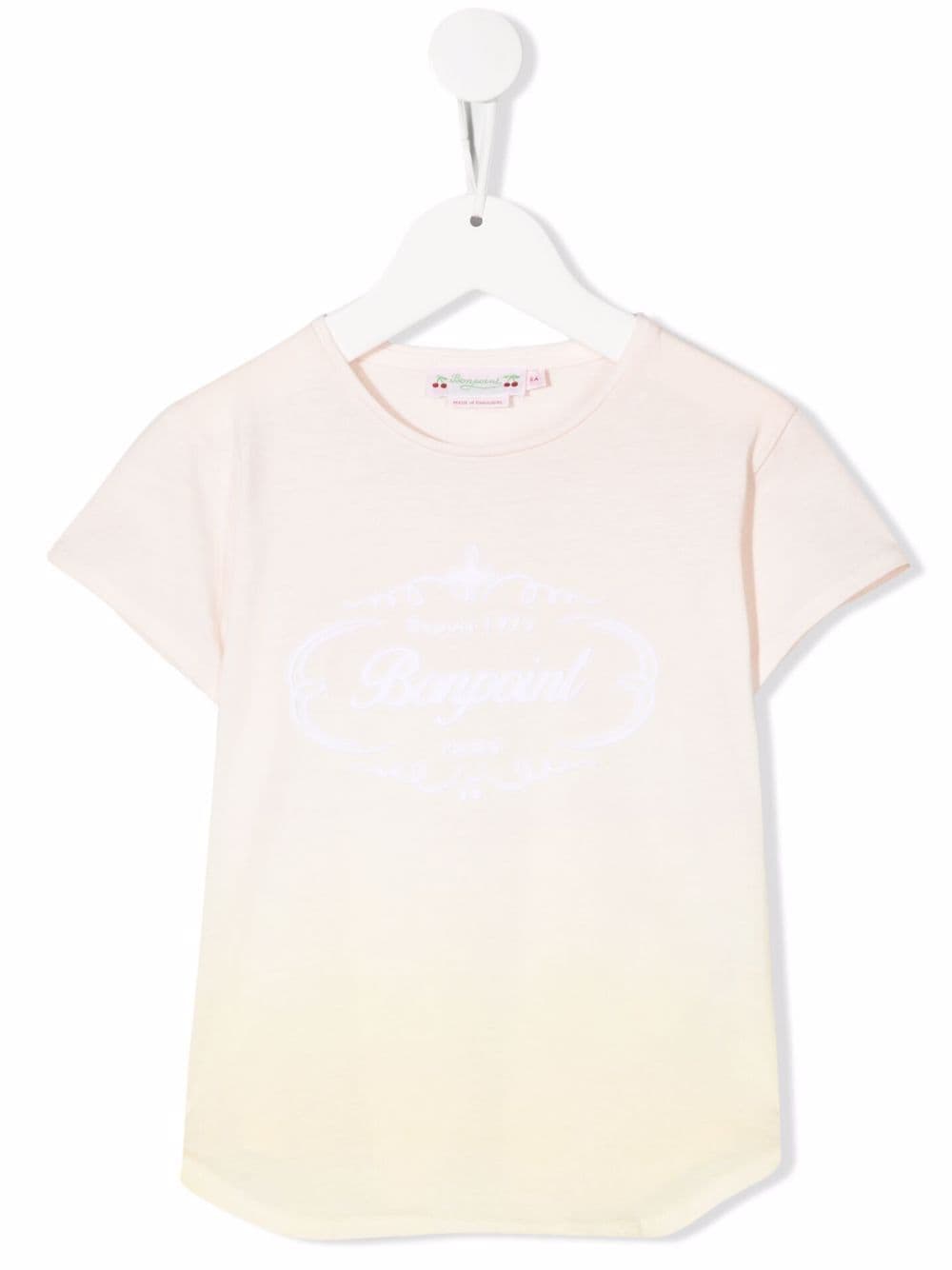 Bonpoint logo-print gradient T-shirt - Pink von Bonpoint