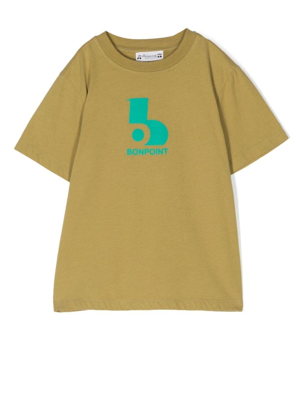 Bonpoint logo print short-sleeve T-shirt - Green von Bonpoint