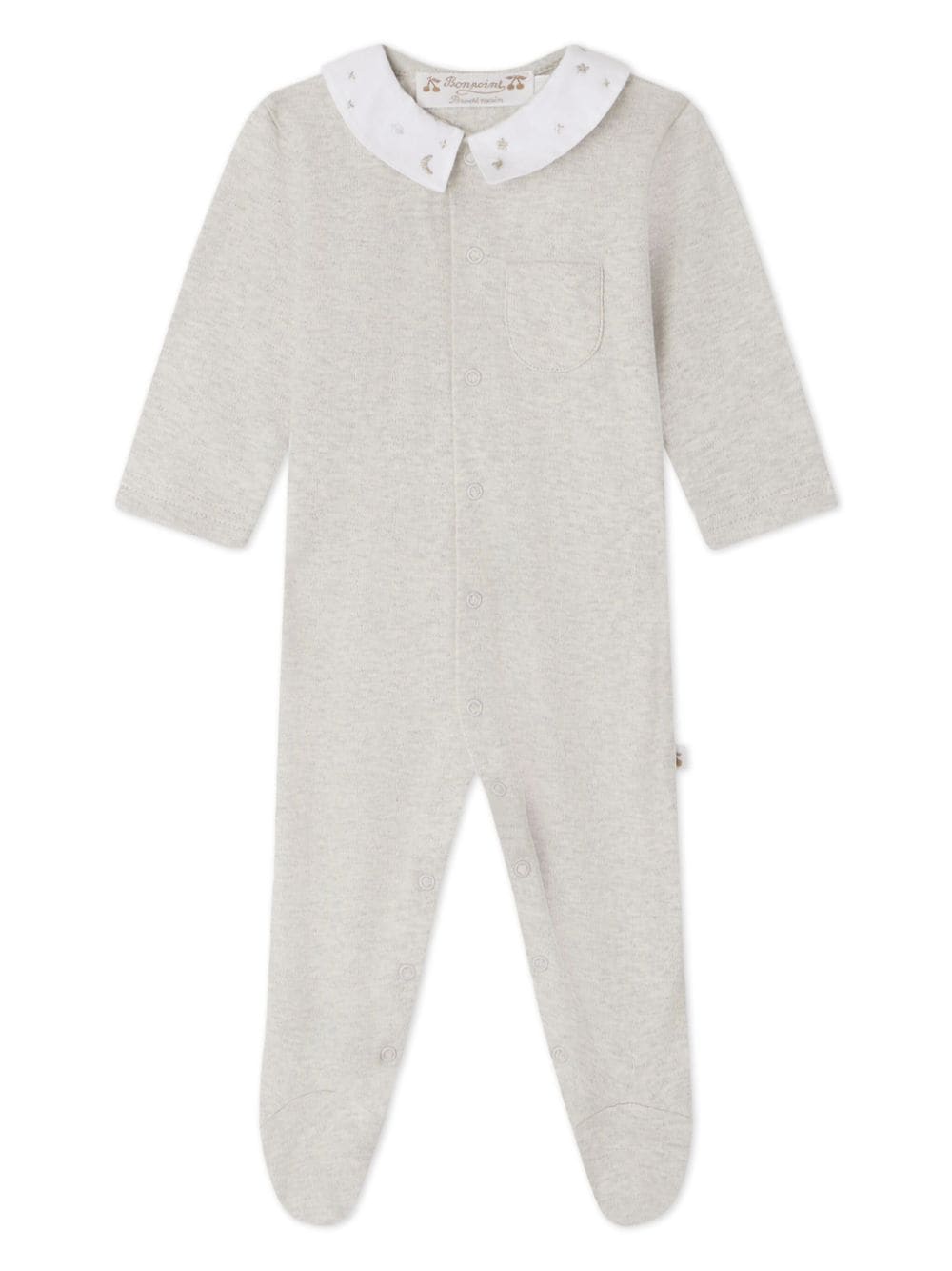 Bonpoint motif-embroidered cotton pajama - Grey von Bonpoint