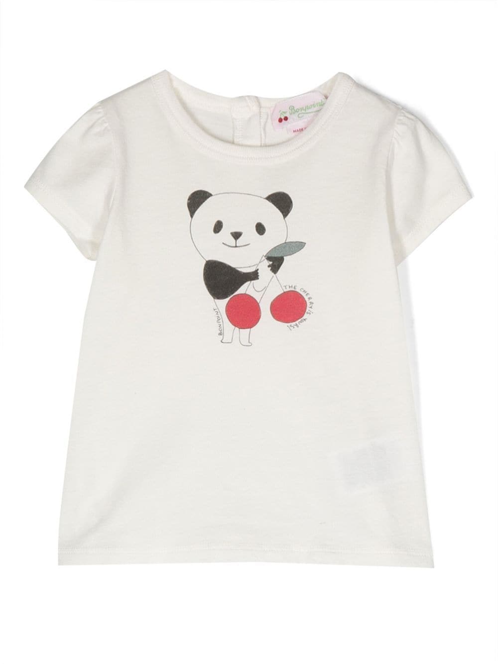 Bonpoint panda-print cotton T-shirt - White von Bonpoint